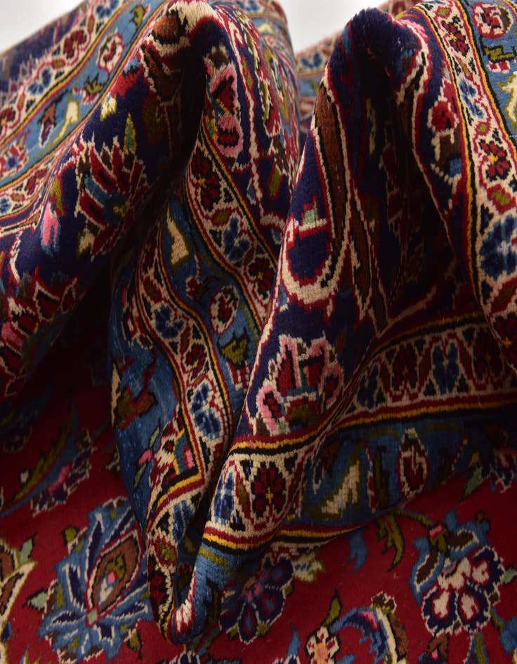 Detail image of  9' 9 x 12' 10  Hand Knotted Kashan Persian Wool Rug