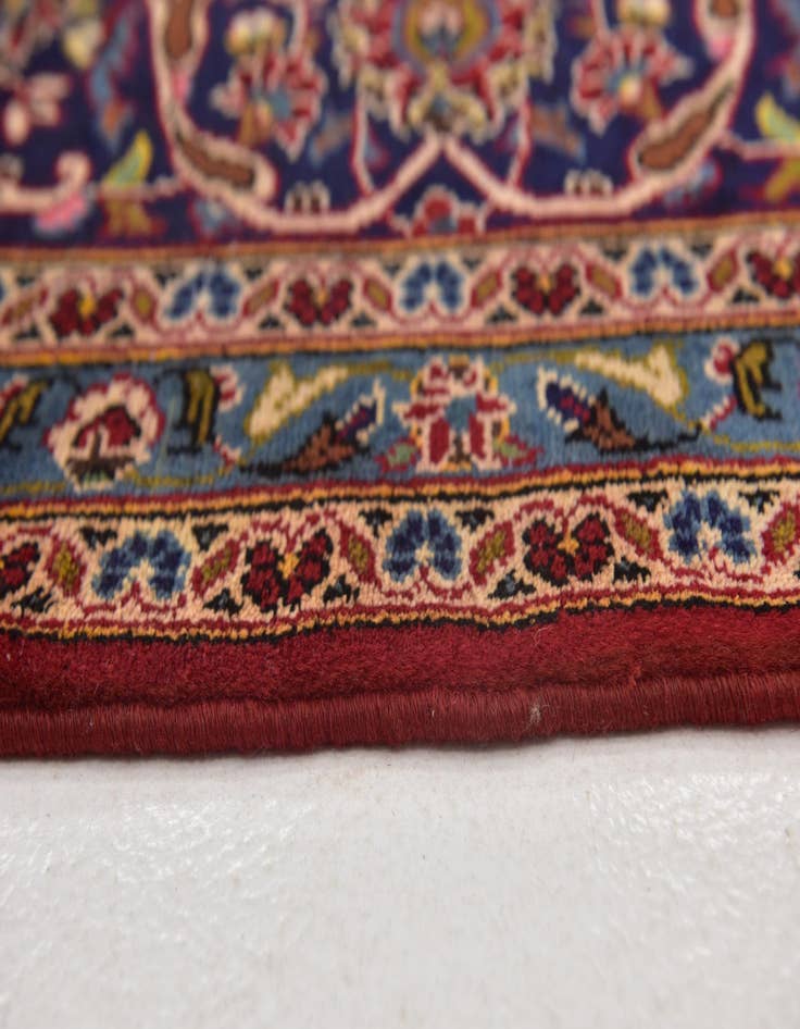 Detail image of  9' 9 x 12' 10  Hand Knotted Kashan Persian Wool Rug