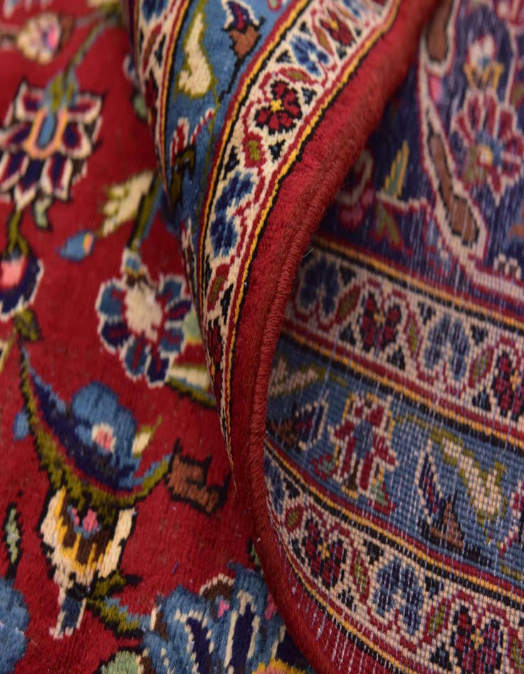 Detail image of  9' 9 x 12' 10  Hand Knotted Kashan Persian Wool Rug