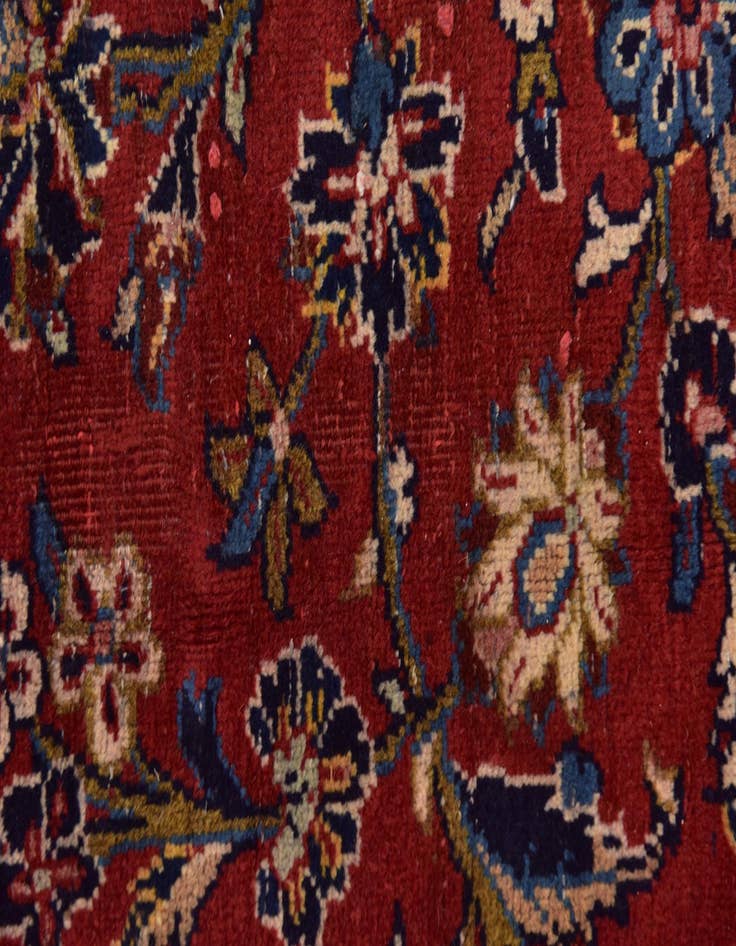 Detail image of  9' 6 x 12' 9  Hand Knotted Kashan Persian Wool Rug