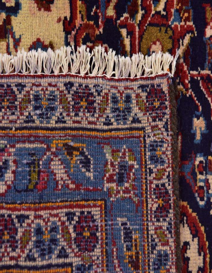Detail image of  9' 6 x 12' 9  Hand Knotted Kashan Persian Wool Rug