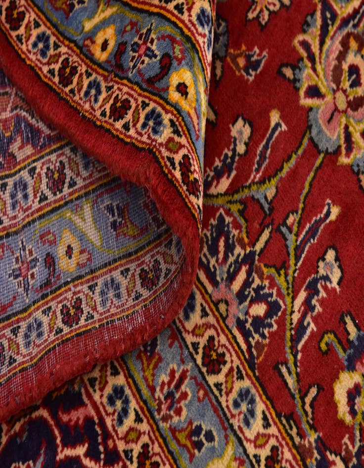 Detail image of  9' 7 x 12' 10  Hand Knotted Kashan Persian Wool Rug