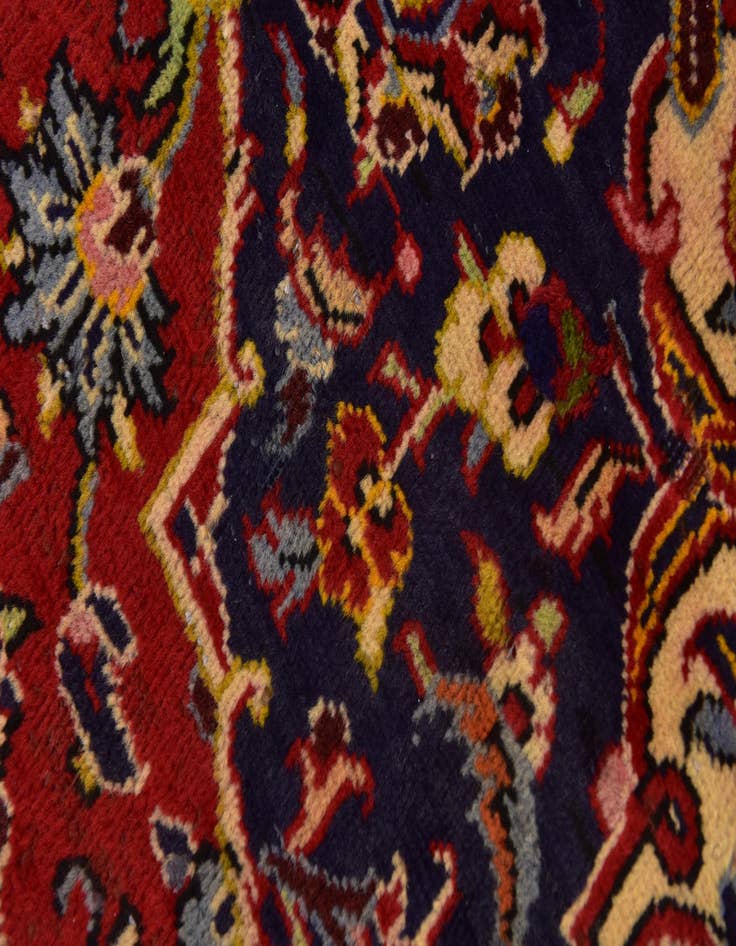Detail image of  9' 7 x 12' 10  Hand Knotted Kashan Persian Wool Rug