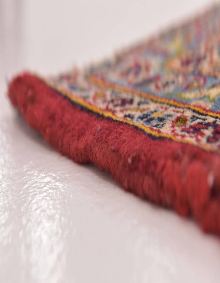 Detail image of  9' 8 x 13' 6  Hand Knotted Kashan Persian Wool Rug