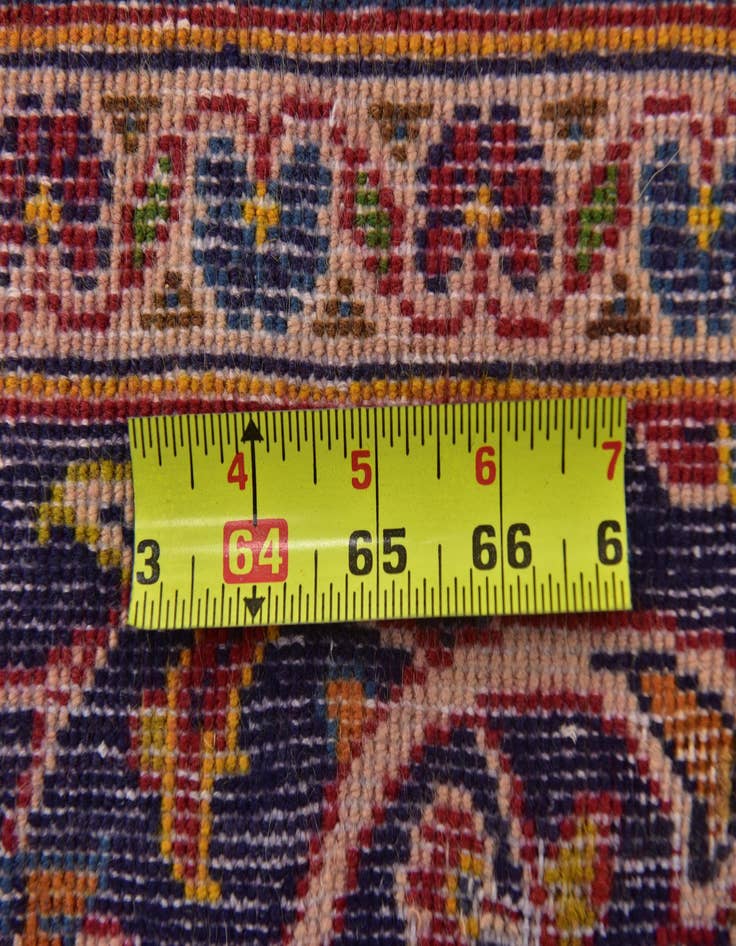 Detail image of  9' 7 x 13'  Hand Knotted Kashan Persian Wool Rug