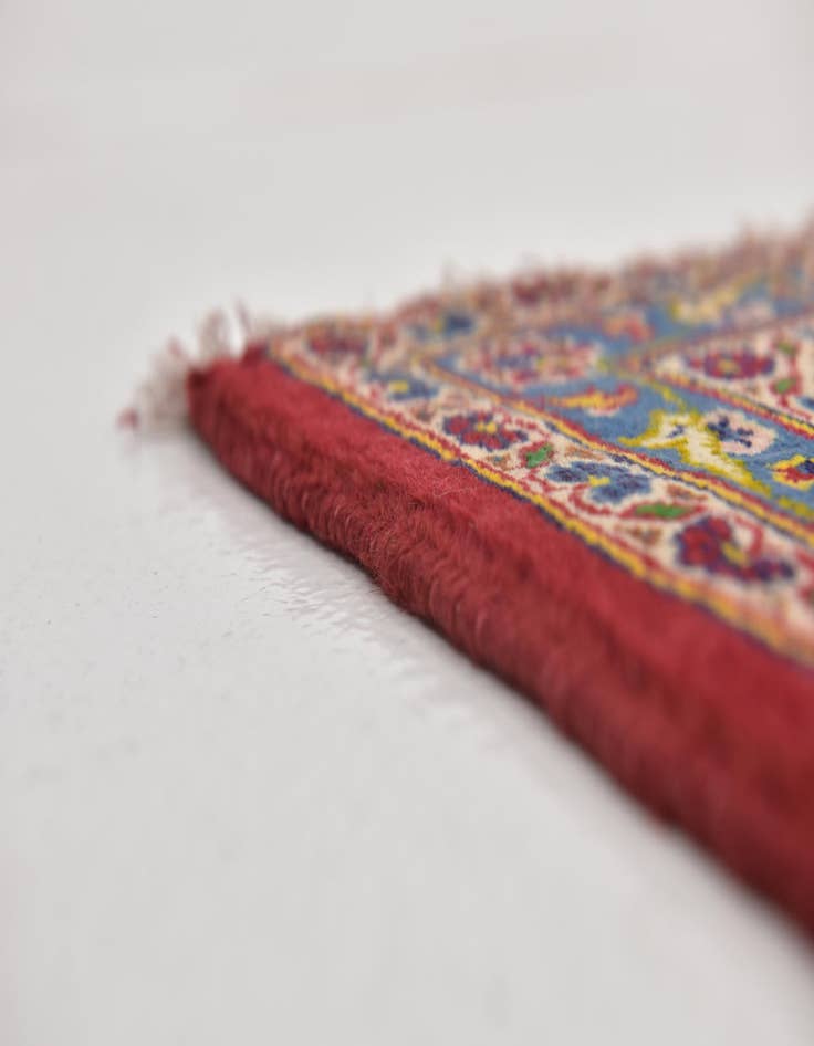 Detail image of  9' 7 x 13'  Hand Knotted Kashan Persian Wool Rug