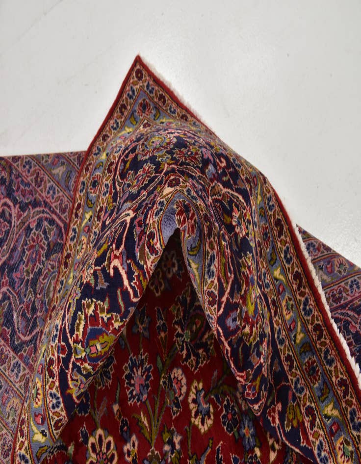 Detail image of  10' x 13' 4  Hand Knotted Kashan Persian Wool Rug