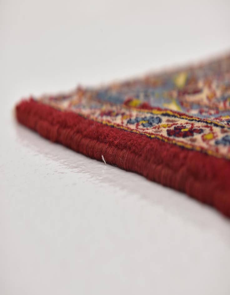 Detail image of  9' 10 x 13'  Hand Knotted Kashan Persian Wool Rug