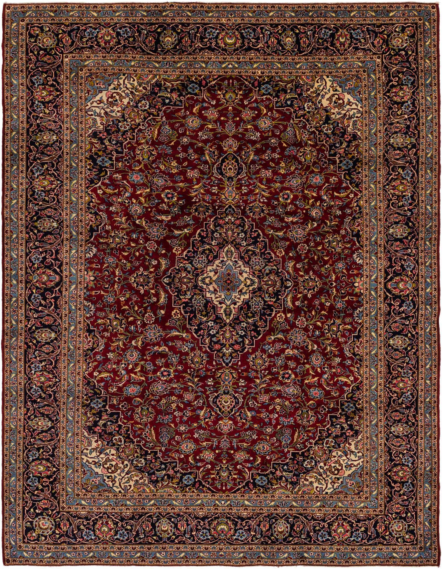 Primary image 9' 10 x 13' Hand Knotted Kashan Persian Wool Rug