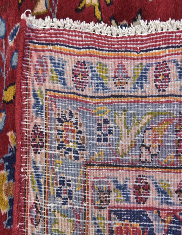 Detail image of  9' 9 x 12' 8  Hand Knotted Kashan Persian Wool Rug