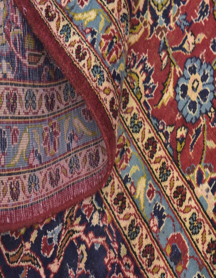 Detail image of  9' 10 x 12' 9  Hand Knotted Kashan Persian Wool Rug