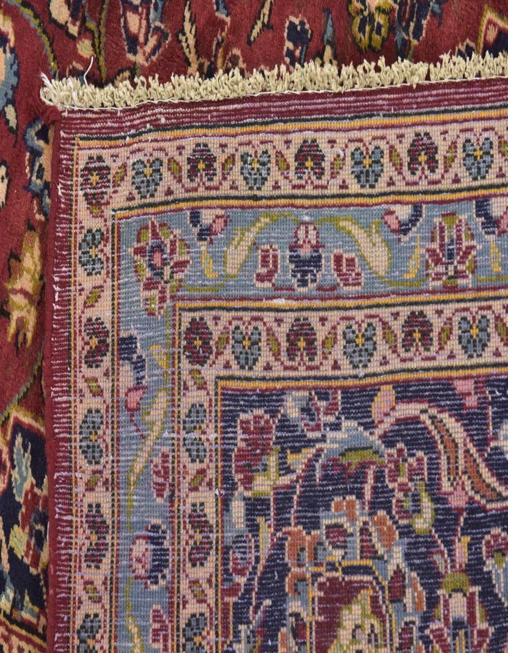 Detail image of  9' 10 x 12' 9  Hand Knotted Kashan Persian Wool Rug