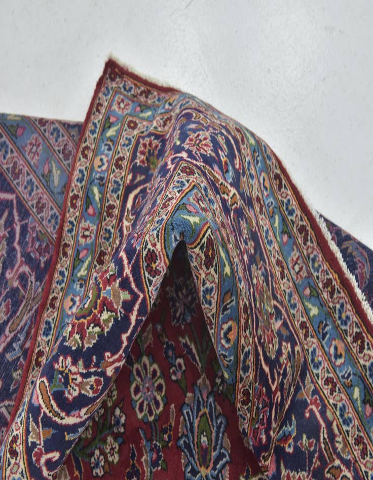 Detail image of  9' 10 x 12' 10  Hand Knotted Kashan Persian Wool Rug