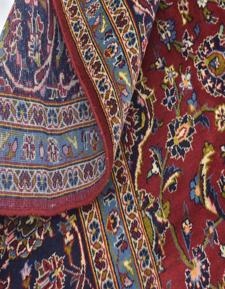 Detail image of  9' 7 x 13' 3  Hand Knotted Kashan Persian Wool Rug