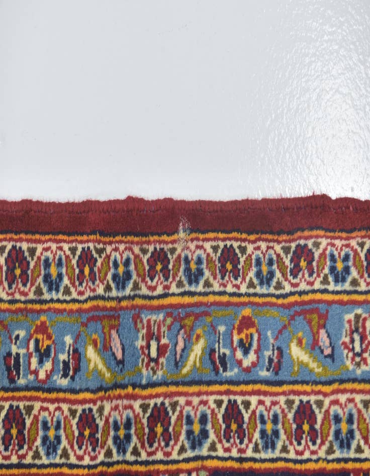 Detail image of  9' 7 x 13' 3  Hand Knotted Kashan Persian Wool Rug