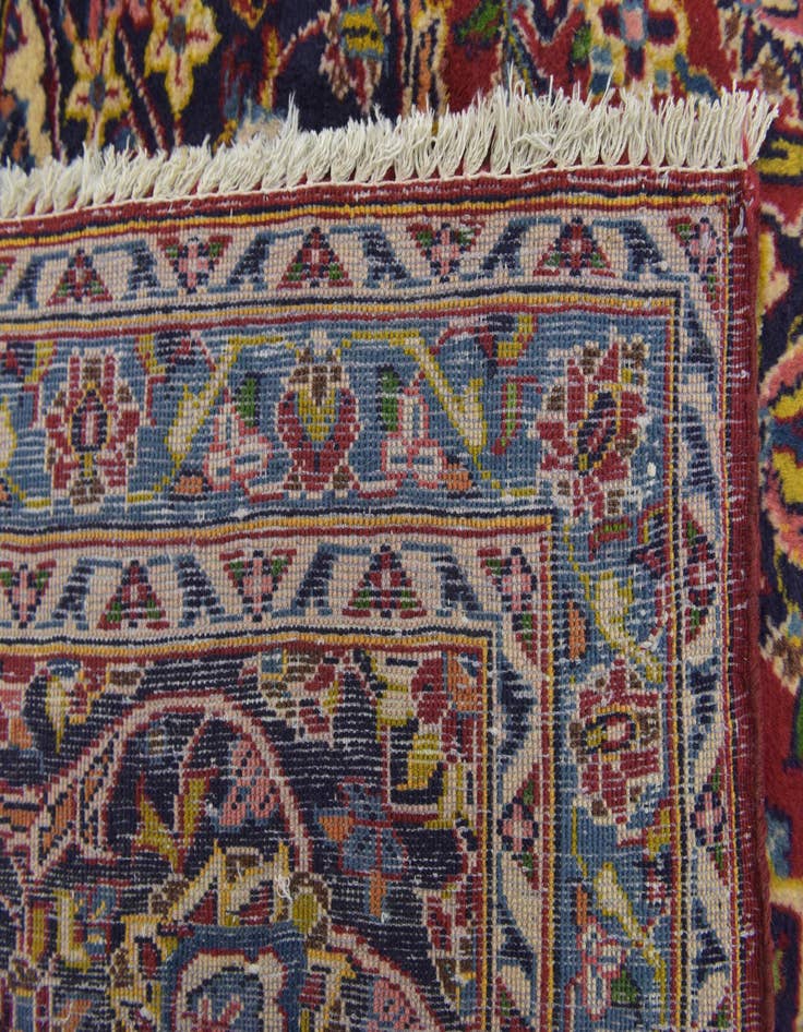 Detail image of  9' 10 x 13' 3  Hand Knotted Kashan Persian Wool Rug