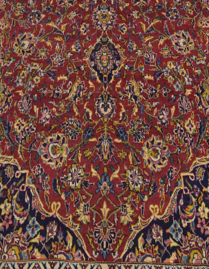 Detail image of  9' 10 x 13' 3  Hand Knotted Kashan Persian Wool Rug