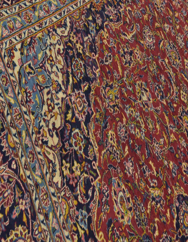Detail image of  9' 10 x 13' 3  Hand Knotted Kashan Persian Wool Rug