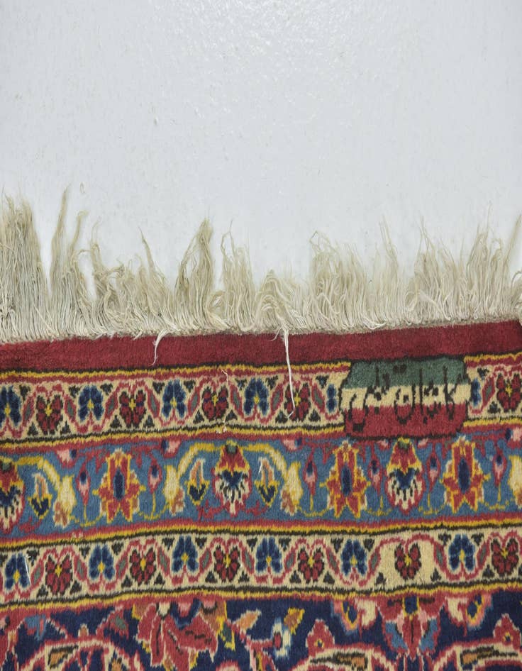 Detail image of  9' 10 x 12' 10  Hand Knotted Kashan Persian Wool Rug