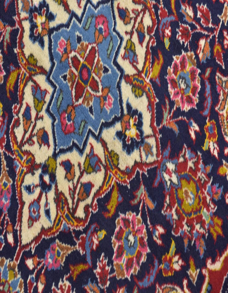 Detail image of  9' 6 x 13' 5  Hand Knotted Kashan Persian Wool Rug