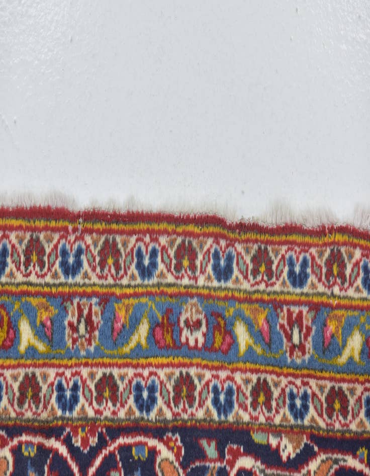 Detail image of  9' 6 x 13' 5  Hand Knotted Kashan Persian Wool Rug