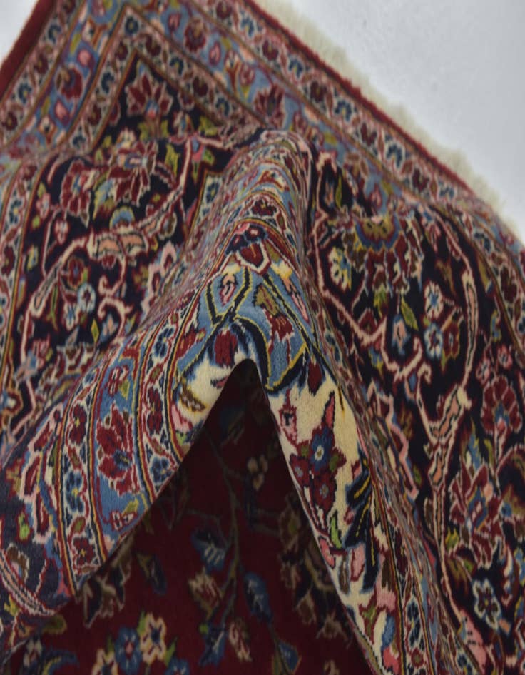 Detail image of  9' 9 x 13' 3  Hand Knotted Kashan Persian Wool Rug