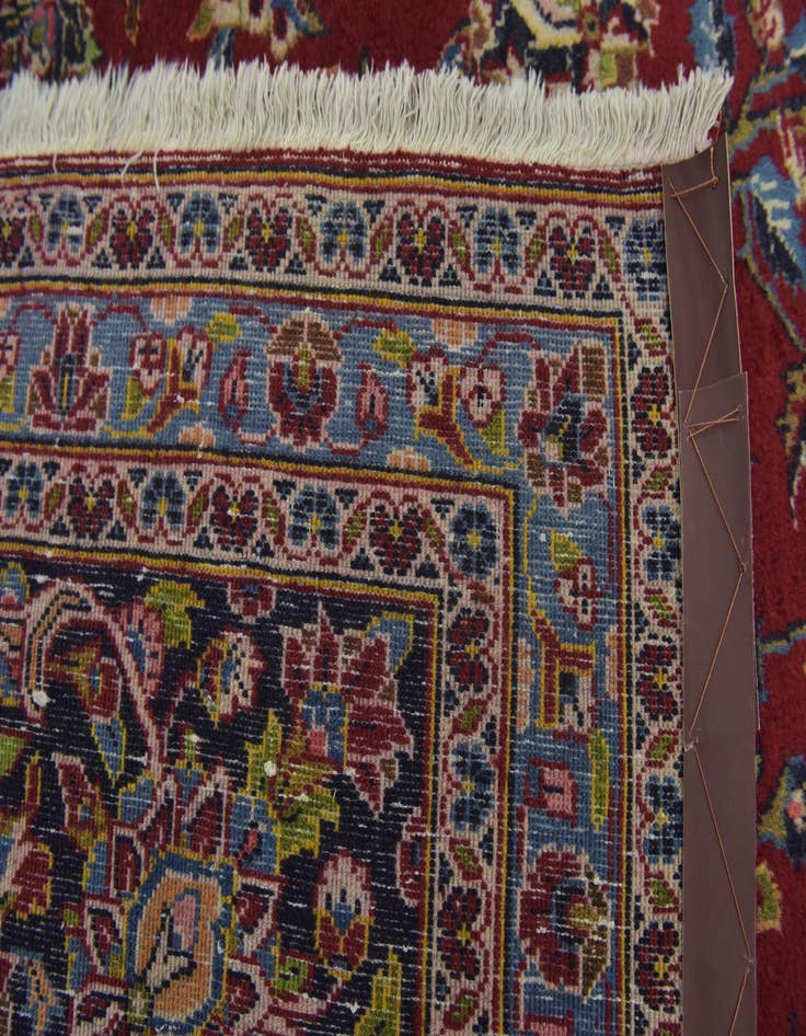 Detail image of  9' 9 x 13' 3  Hand Knotted Kashan Persian Wool Rug