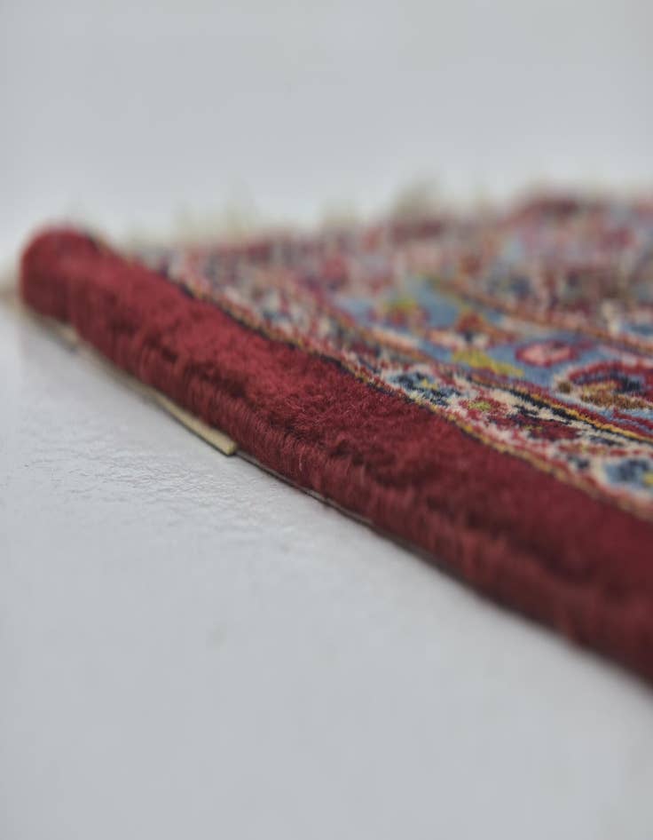 Detail image of  9' 9 x 13' 3  Hand Knotted Kashan Persian Wool Rug