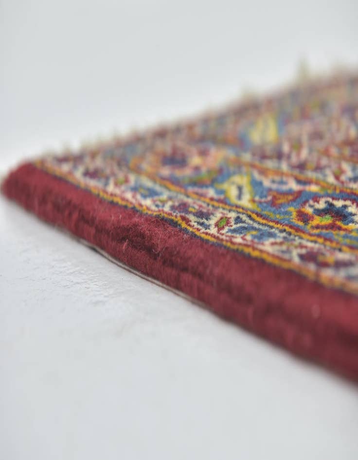 Detail image of  9' 6 x 13' 5  Hand Knotted Kashan Persian Wool Rug