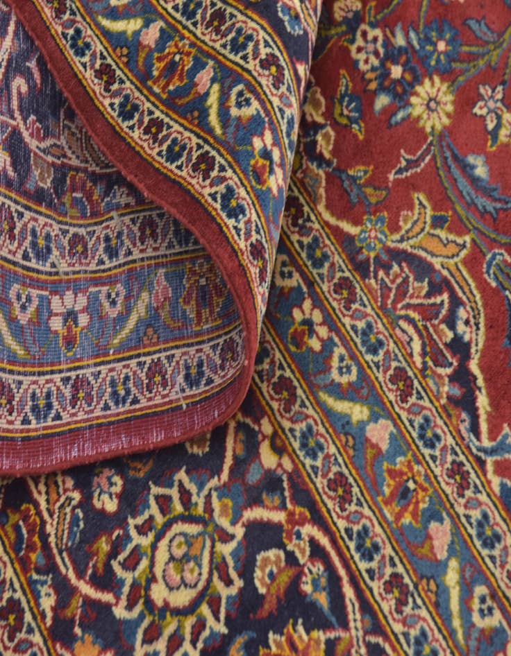 Detail image of  9' 10 x 13' 3  Hand Knotted Kashan Persian Wool Rug