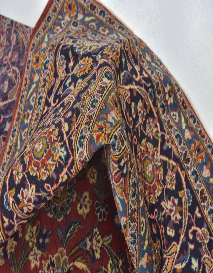 Detail image of  9' 10 x 13' 3  Hand Knotted Kashan Persian Wool Rug