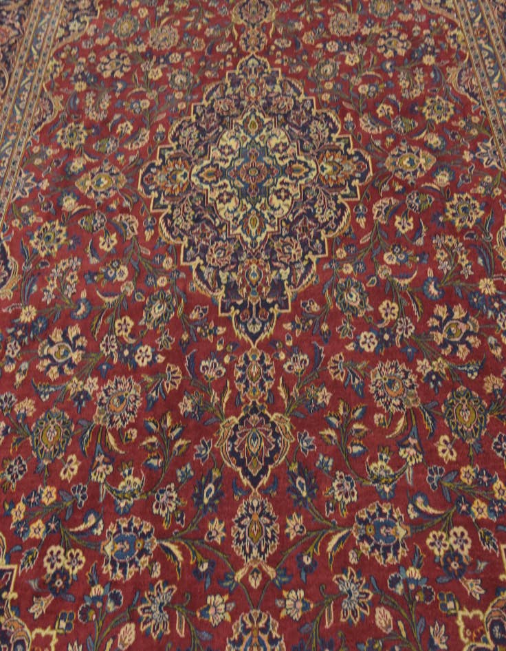 Detail image of  9' 10 x 13' 3  Hand Knotted Kashan Persian Wool Rug