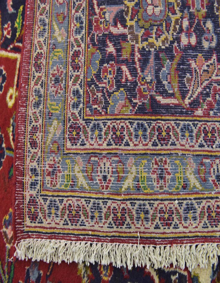 Detail image of  9' 9 x 13' 4  Hand Knotted Kashan Persian Wool Rug