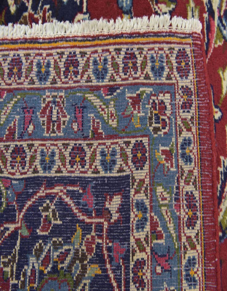 Detail image of  9' 9 x 13' 4  Hand Knotted Kashan Persian Wool Rug