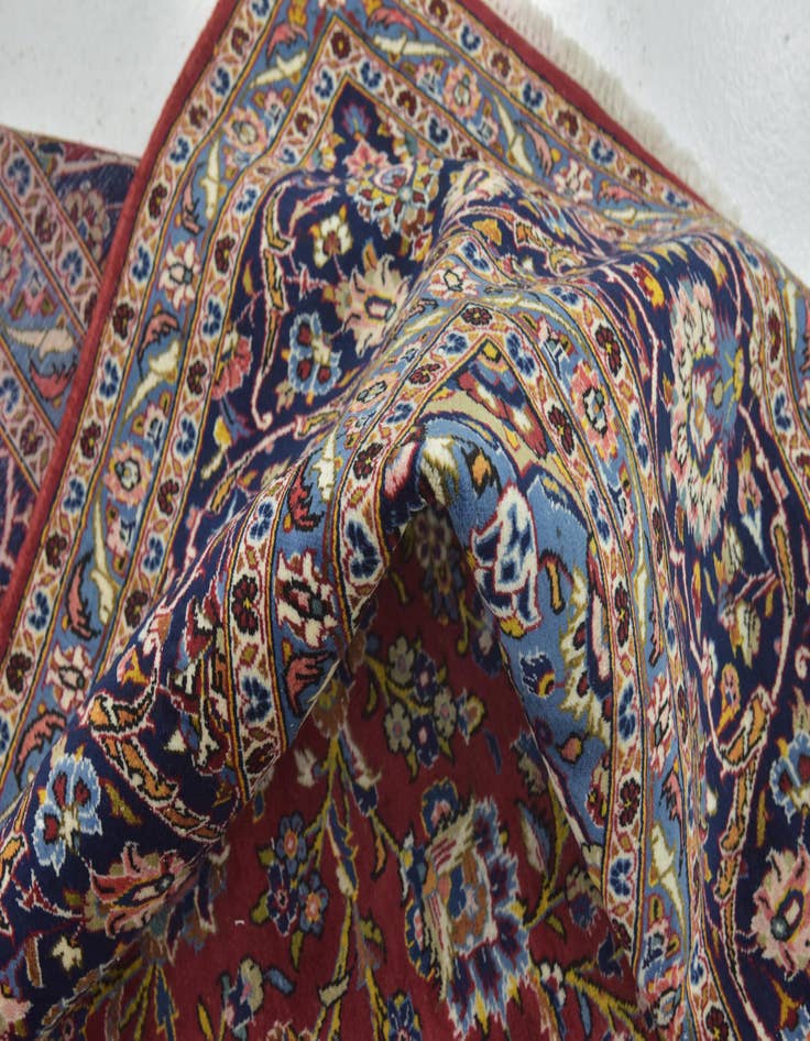 Detail image of  10' x 12' 10  Hand Knotted Kashan Persian Wool Rug