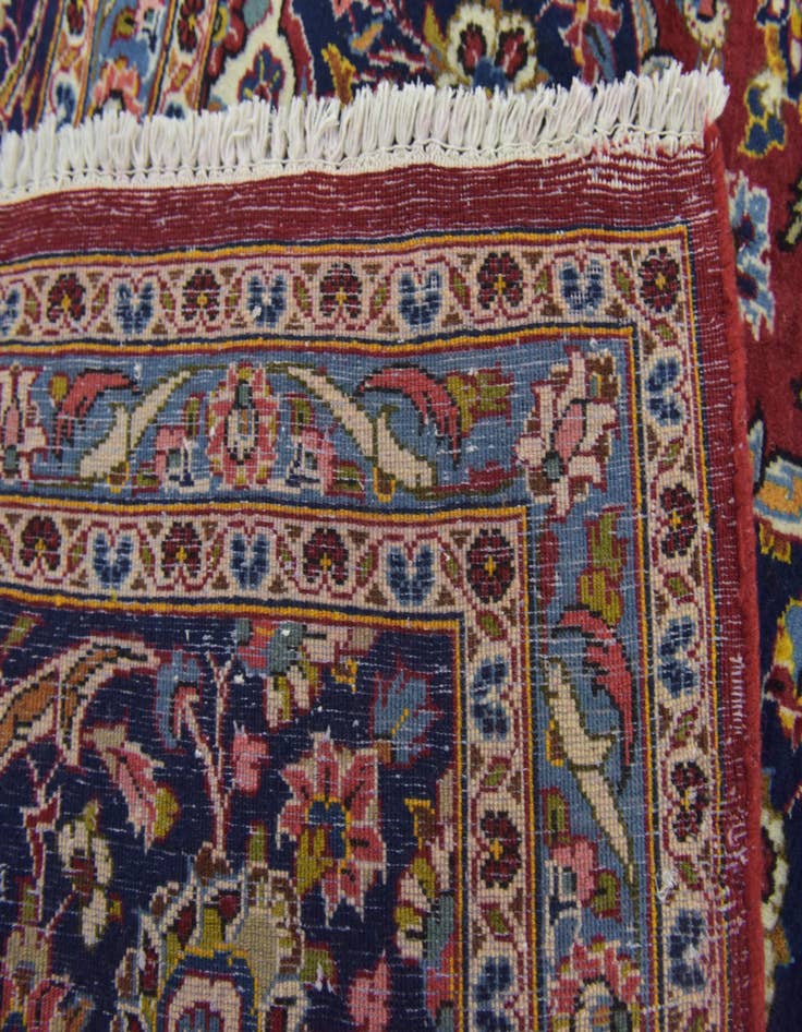 Detail image of  10' x 12' 10  Hand Knotted Kashan Persian Wool Rug