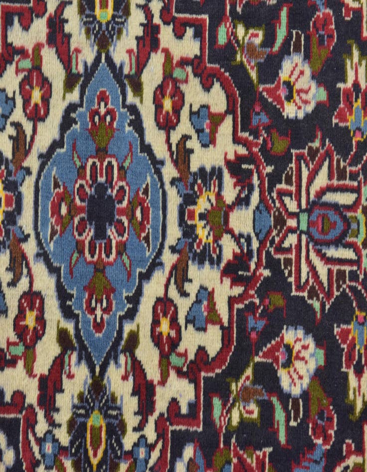 Detail image of  9' 9 x 13' 3  Hand Knotted Kashan Persian Wool Rug