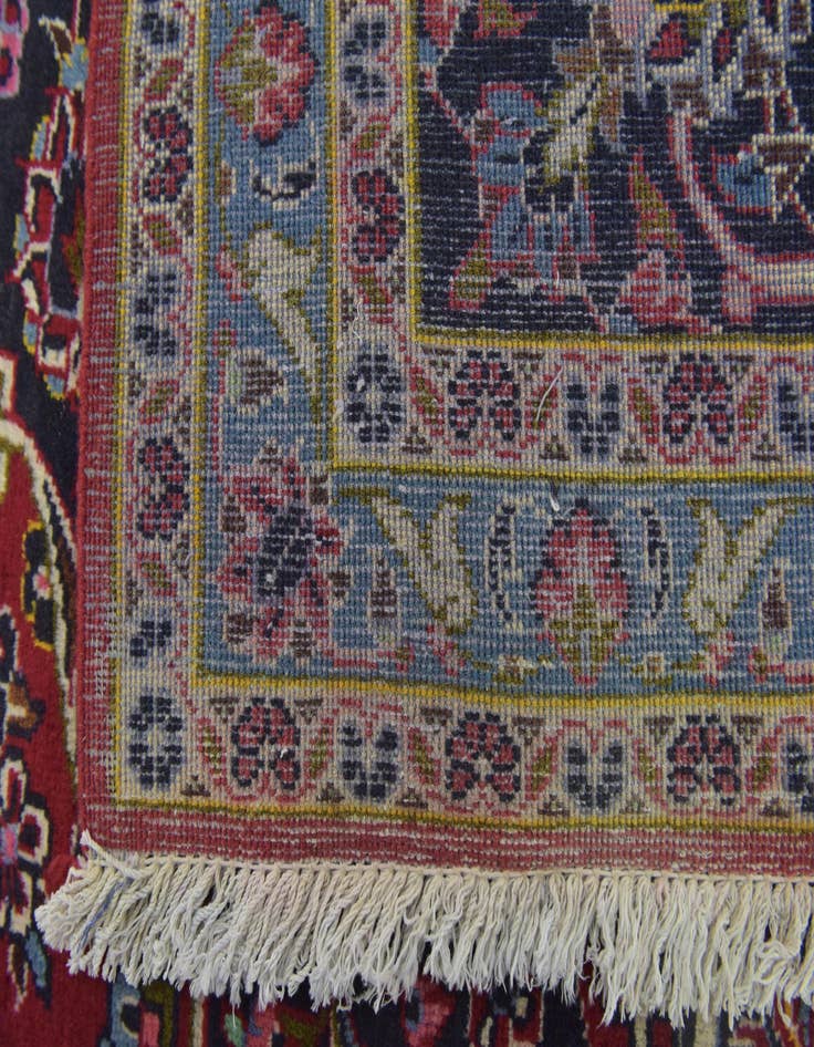 Detail image of  9' 9 x 13' 3  Hand Knotted Kashan Persian Wool Rug