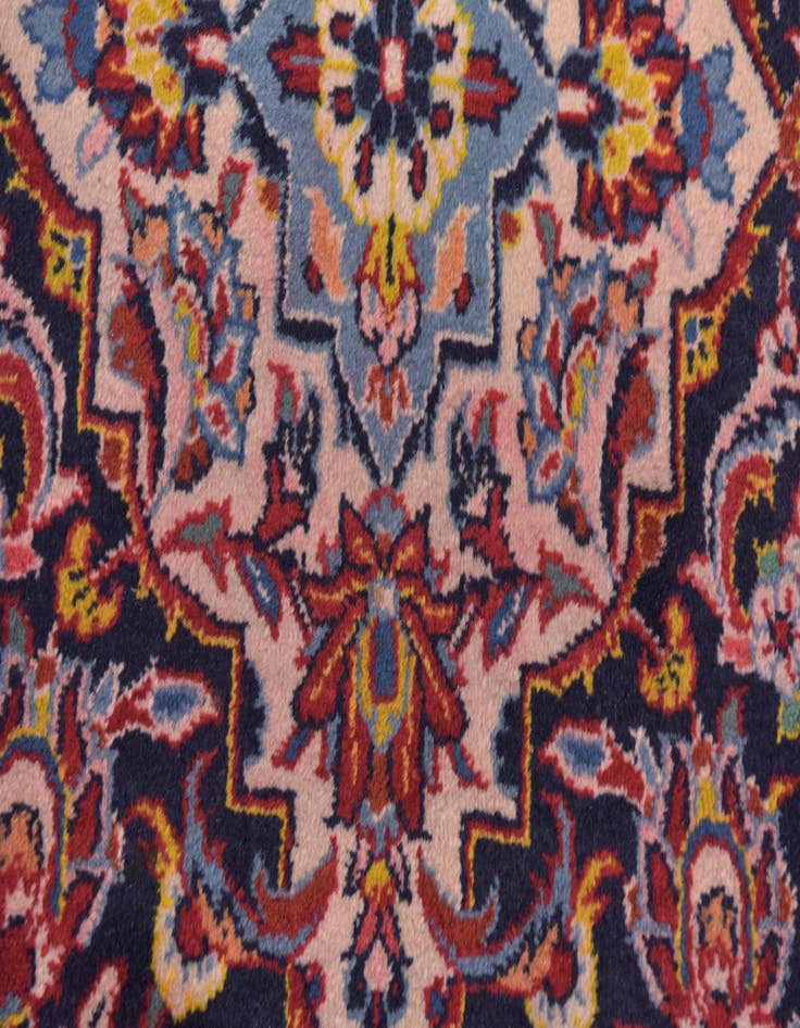 Detail image of  9' 9 x 13' 2  Hand Knotted Kashan Persian Wool Rug