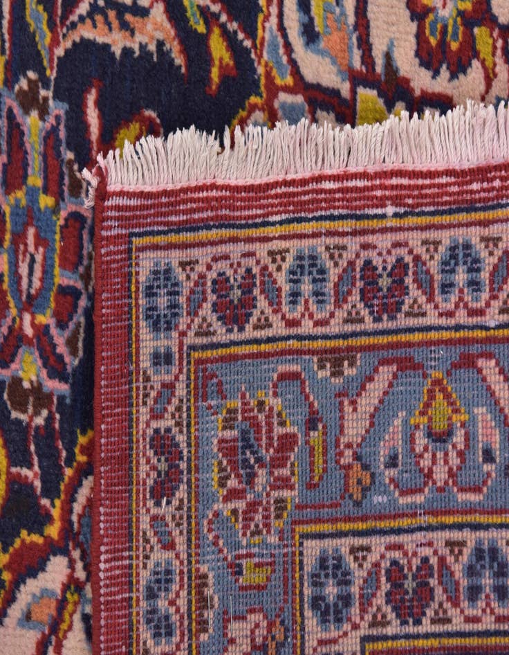 Detail image of  9' 9 x 13' 2  Hand Knotted Kashan Persian Wool Rug