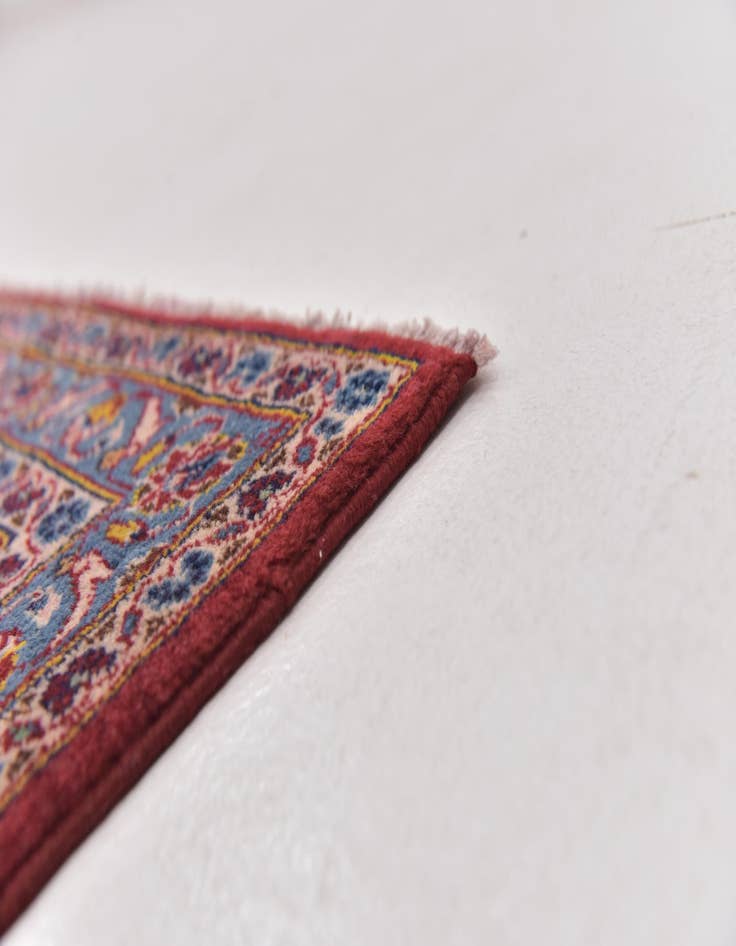 Detail image of  9' 9 x 13' 2  Hand Knotted Kashan Persian Wool Rug