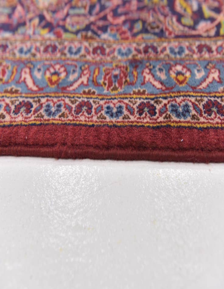 Detail image of  9' 9 x 13' 2  Hand Knotted Kashan Persian Wool Rug