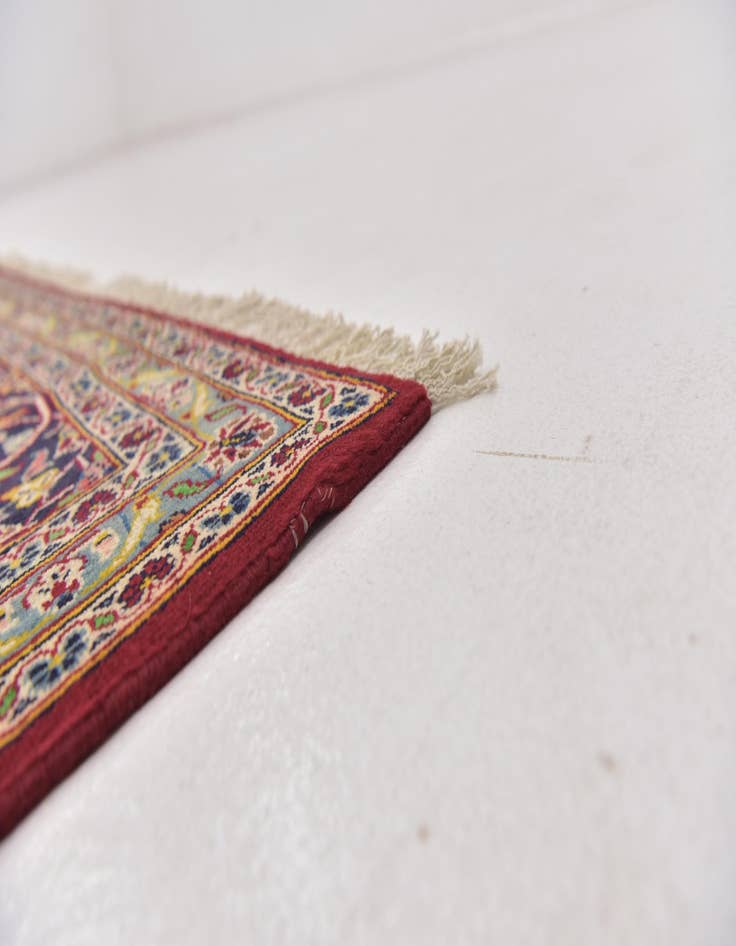 Detail image of  9' 7 x 12' 10  Hand Knotted Kashan Persian Wool Rug