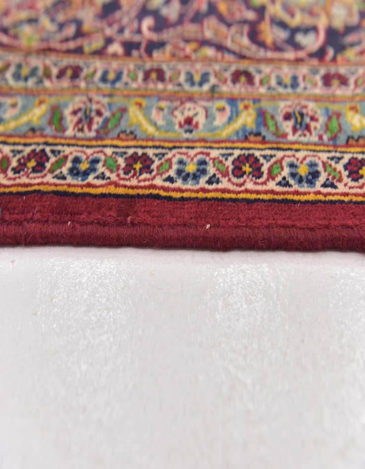 Detail image of  9' 7 x 12' 10  Hand Knotted Kashan Persian Wool Rug