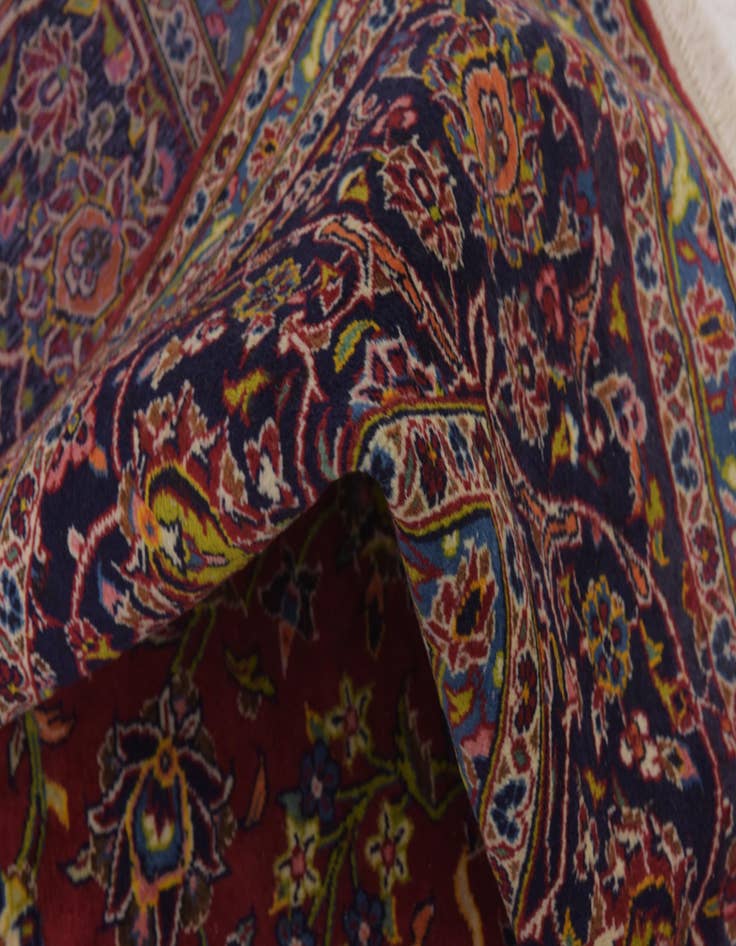 Detail image of  9' 9 x 13' 9  Hand Knotted Kashan Persian Wool Rug