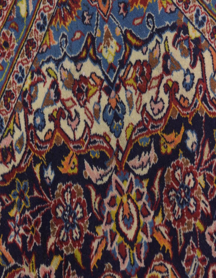 Detail image of  9' 9 x 13' 9  Hand Knotted Kashan Persian Wool Rug
