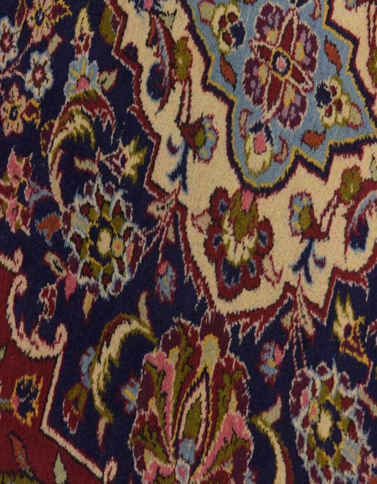 Detail image of  9' 7 x 14' 2  Hand Knotted Kashan Persian Wool Rug