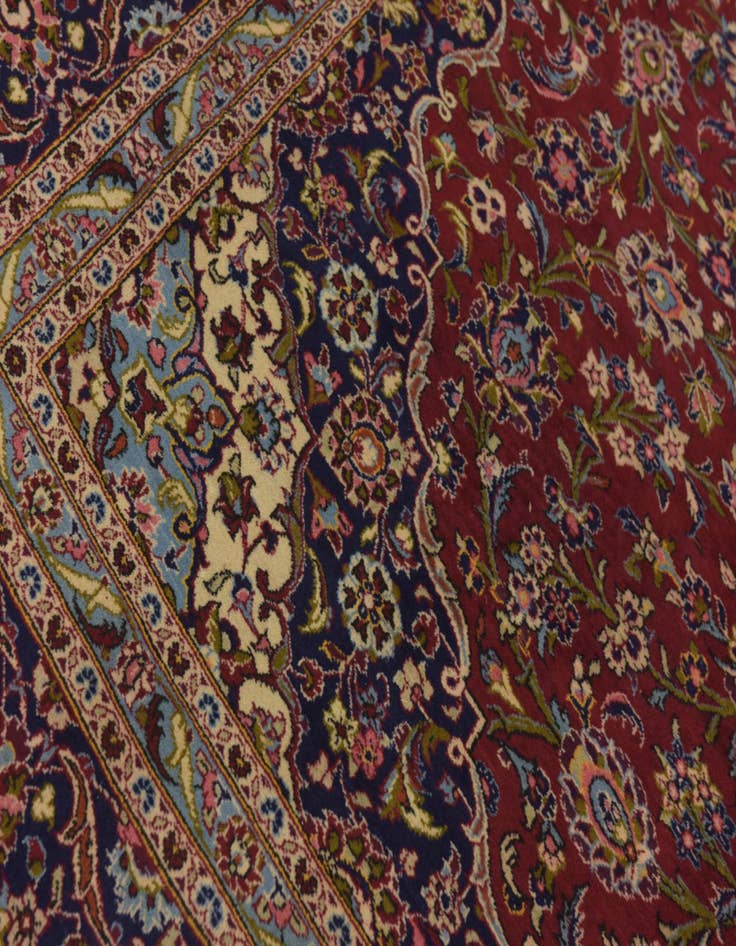 Detail image of  9' 7 x 14' 2  Hand Knotted Kashan Persian Wool Rug