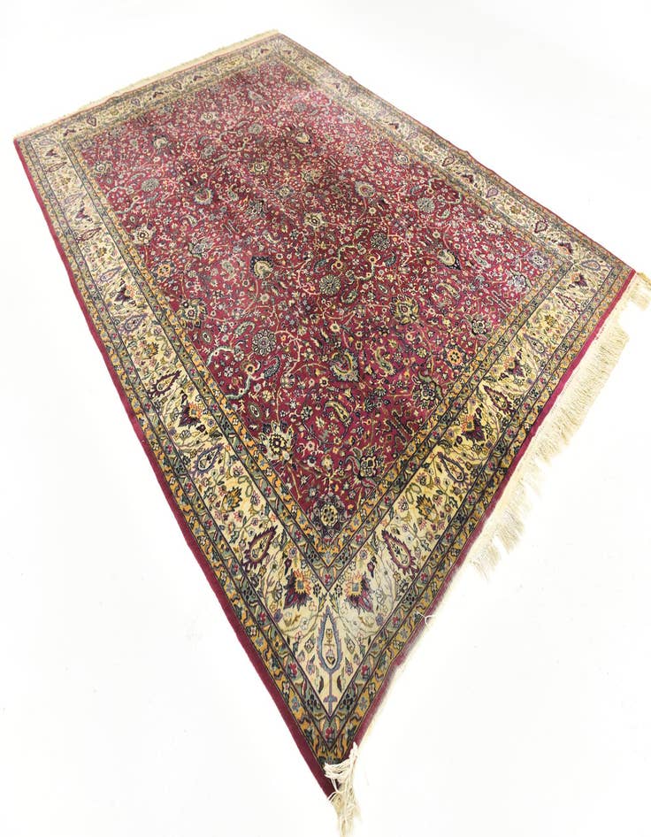 Detail image of  8' 5 x 11' 6  Hand Knotted Kashan Oriental Wool Rug