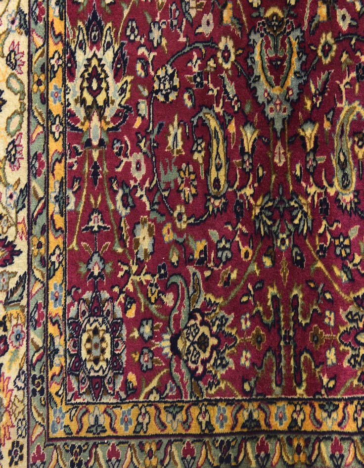Detail image of  8' 5 x 11' 6  Hand Knotted Kashan Oriental Wool Rug